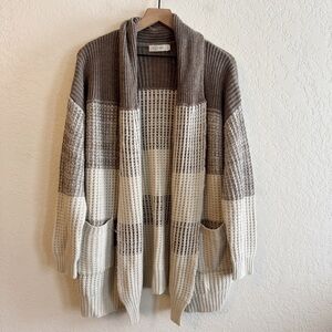RD Style Brown and Cream Cardigan